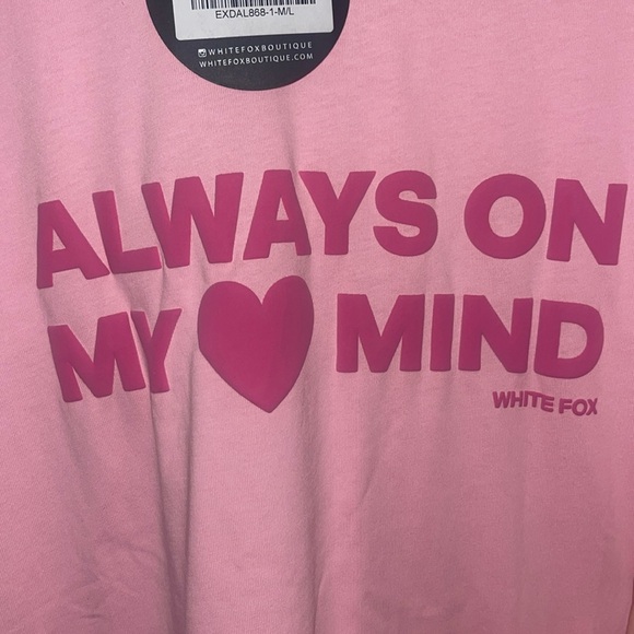 NWT WHITE FOX “You're Always On My Mind” Oversized Tee - Picture 2 of 4